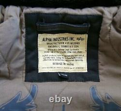 DRAGON FIELD COAT BLACK M WithCHAIN ALPHA INDUSTRIES RARE