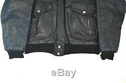 Esprit Of New Generation By Alpha Leather Jacket Vintage Cafe Racer Black Medium