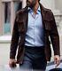 Field Leather Jacket For Men Brown Pure Suede Custom Made Size S M L Xxl 3xl 4xl