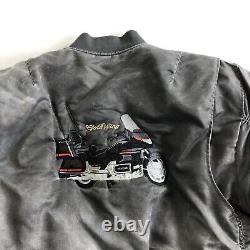 Flyers Man Intermediate MA-1 Bomber Gold Wing Jacket Motorcycle Embroidered? XL