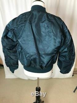 G. I. USAF MA-1 Blue Flyers Jacket By Alpha Industries, Made In USA