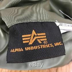G. I. USAF MA-1 Green Flyers Jacket By Alpha Industries, Made In USA