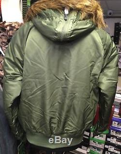 Genuine Alpha Industries Sage Green N2B Hooded Cold Weather Core Line Jacket