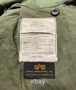 Genuine Us Alpha Industries M65 Field Jacket Made In USA Vg Cond! Medium Reg