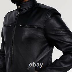 Jack Danson Black Alpha Male Premium Genuine Leather Mens Jacket
