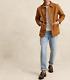 Leather Shirt Jacket For Men Brown Pure Suede Custom Made Size Xs S M L Xxl 3xl