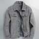 Leather Trucker Jacket For Men Gray Pure Suede Custom Made Size S M L Xxl 3xl