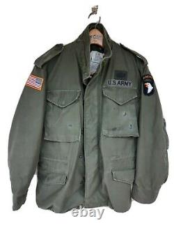 M65 US Army Alpha Jacket+liner Badged Vietnam 101st AirborneUS Small (UK Med)