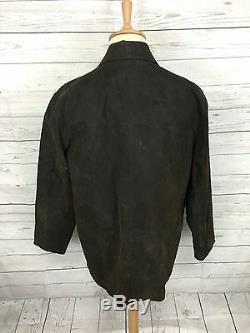 Men's Alpha Industries Inc Leather Jacket Medium Brown Great Condition