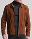 Men's Reise Suede Bomber Jacket Brown All Size's Xs S M L Xl 2xl 3xl Custom Made