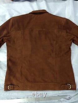 Men's Reise Suede Bomber Jacket Brown All Size's XS S M L XL 2XL 3XL Custom Made