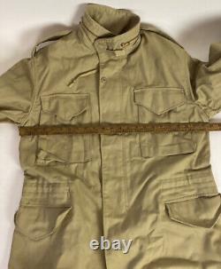 Mens ALPHA INDUSTRIES M-65 Field Army Jacket Coat Khaki Size M