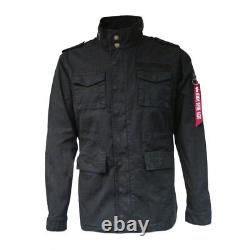 Mens Alpha Industries Black Huntington Vintage M-65 Style Field Jacket M