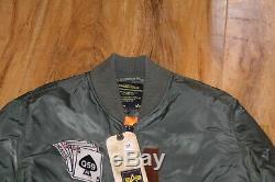 Mens Alpha Industries Jacket Medium BNWT Honor Flight Jacket Sage Green