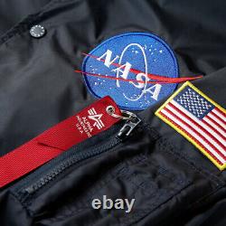 Mens Alpha Industries Rep. Blue NASA Coach Jacket M