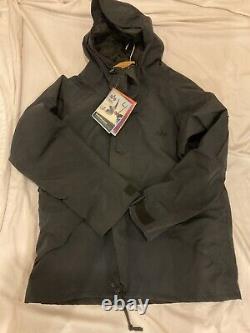 Mens Alpha flight jacket medium dark blue hooded military grade pockets Durable