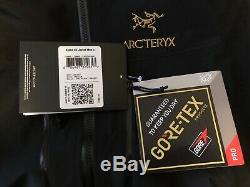 Mens Arcteryx Alpha SV Gore Tex Pro shell size Medium, 2019 model, Black 24k
