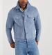 Mens Blue Leather Trucker Jacket Pure Suede Custom Made Size S M L Xl 2xl 3xl