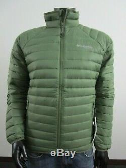 Mens M Columbia Alpha Trail 800-Down Full Zip Packable Insulated Jacket Green