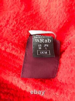 Mens Rab Hooded Alpha Direct Jacket Burgundy Red Polartec medium Pertext