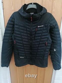 Montane Goretex Polartec Alpha Down Jacket Size Medium Black Peak Hood