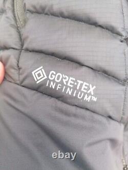 Montane Goretex Polartec Alpha Down Jacket Size Medium Black Peak Hood