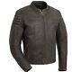 Motorbike Black Leather Jacket Men's Classic With Armored Pockets Motorcycle