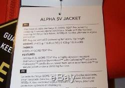 NEW authentic Arc'teryc Alpha SV Jacket Mens Med Cardinal Red GoreTex PRO NWT