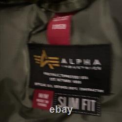NWT Alpha Industries B-15 Flight Jacket with removable collar-Task Force edition