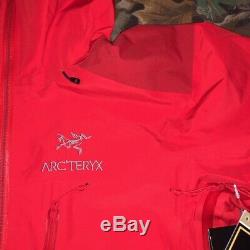 NWT Arcteryx Alpha AR-Tex Pro Shell Jacket Mens Medium Magma New Rate Sold Out