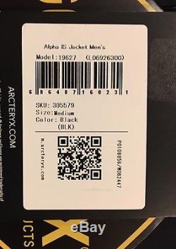 NWT Arcteryx Alpha IS Mens Medium Black $900