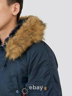 New jacket Alpha Industries N-3B, Slim fit, Replica blue, M size