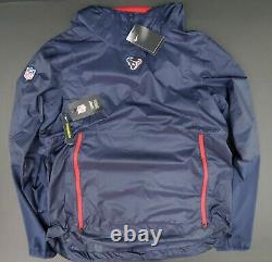 Nike Houston Texans Sideline Alpha Fly Rush Pullover Jacket, Navy, Size M
