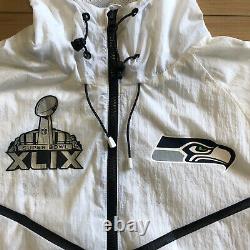 Nike Seattle Seahawks Super Bowl XLIX Media Day Alpha Rush Jacket Mens Sz MED