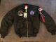 Official Alpha Industries Apollo Mission Flight Jacket All Black M New