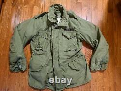 Original 1969 M65 Vietnam Field Jacket Alpha Ind. Cotton Sateen OG 107 MEDIUM