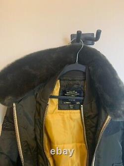 RARE Alpha Industries Bomber Jacket, Removable Fur Collar, Dual-Zipper Vintage