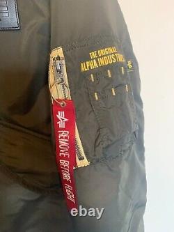 RARE Alpha Industries Bomber Jacket, Removable Fur Collar, Dual-Zipper Vintage