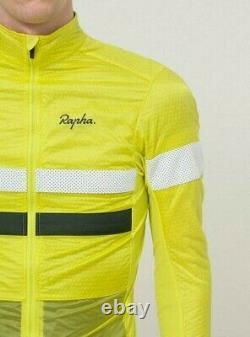 Rapha brevet insulated yellow hi viz cycling jacket medium nwt Polertec Alpha