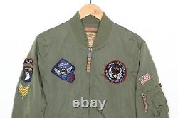 Rare ALPHA INDUSTRIES MA-1 Patch Flyer's Bomber Jacket Men Size M MJ3994