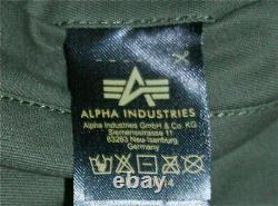 Rare Alpha Industries MA-1 Jacket Green Silver Gray reversible size M Blood Chit