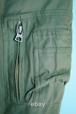 Rare Alpha Industries MA-1 Jacket Green Silver Gray reversible size M Blood Chit