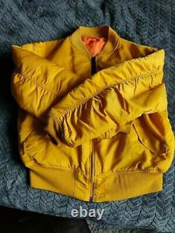 Rare Breitling Alpha Industries Bomber Flying MA1 Jacket Gold XL Made in USA
