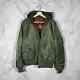 Size M Cdg X Alpha Industries Green Hooded Logo Bomber