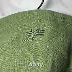 Size M CDG x Alpha Industries Green Hooded Logo Bomber
