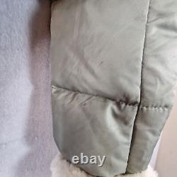 Stussy x Alpha Industries Flight Jacket Medium Goatskin Leather Down Filled RARE