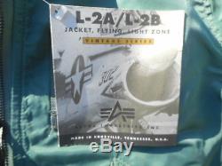 USAF L-2B Flight Jacket Size Med MFG Alpha IND Reproduction New With Tags