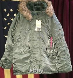 US Air Force Alpha Industries TYPE N-3B (N) PARKA Extreme Cold M new with tags