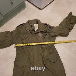 US Army Mens M Medium Long Alpha Industries Cold Weather Field Jacket Coat M65