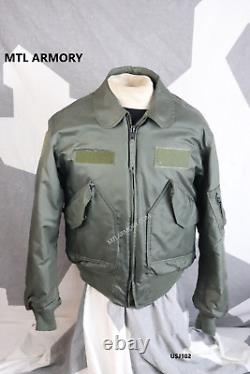 Usaf Alpha Sage Green Cold Weather Flyers Jacket Size Medium (mtl Armory)